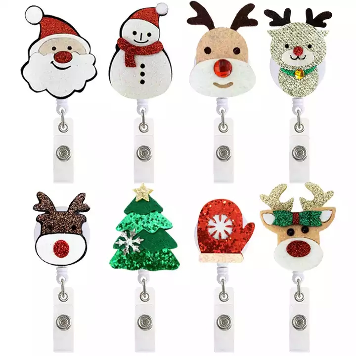 Glitter Christmas felt badge card holder.jpg